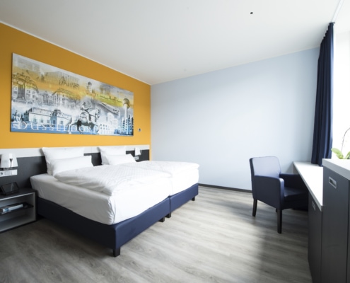 detailansicht zimmer Hotel Düsseldorf City Doppelzimmer mit Frühstück